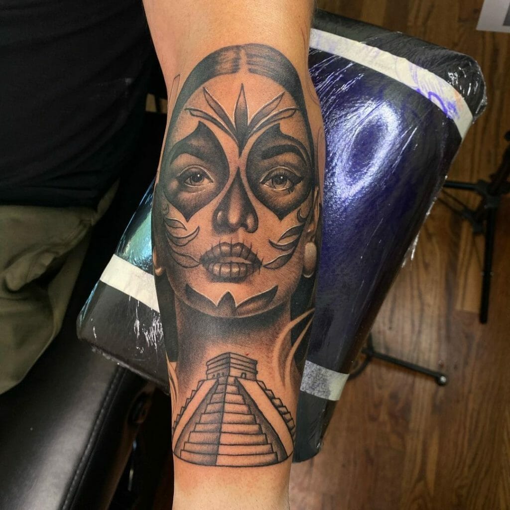 Day Of The Dead Tattoo Ideas That Show Aztec Culture