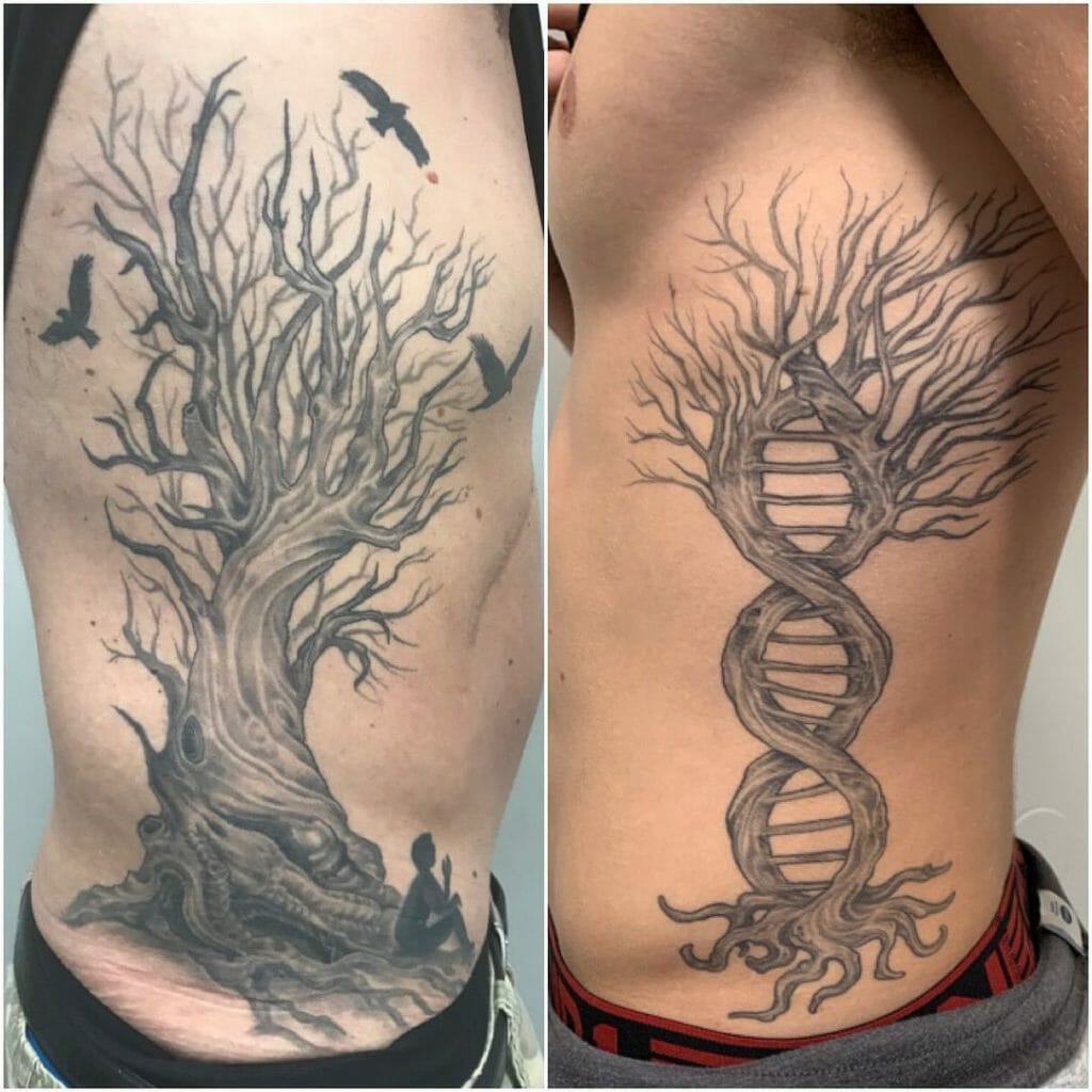Dead Tree And DNA Tattoos