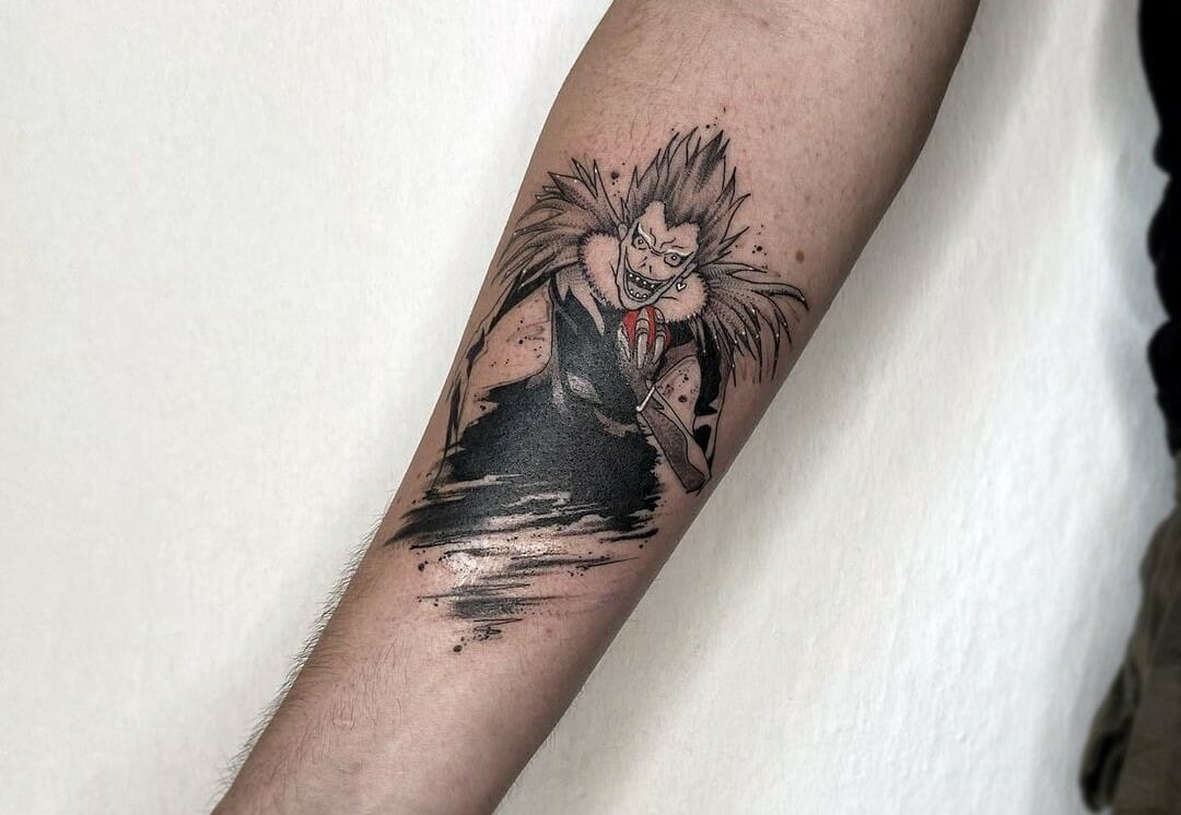 10 Chilling Death Note Tattoos of Ryuk The Shinigami  Tattoodo