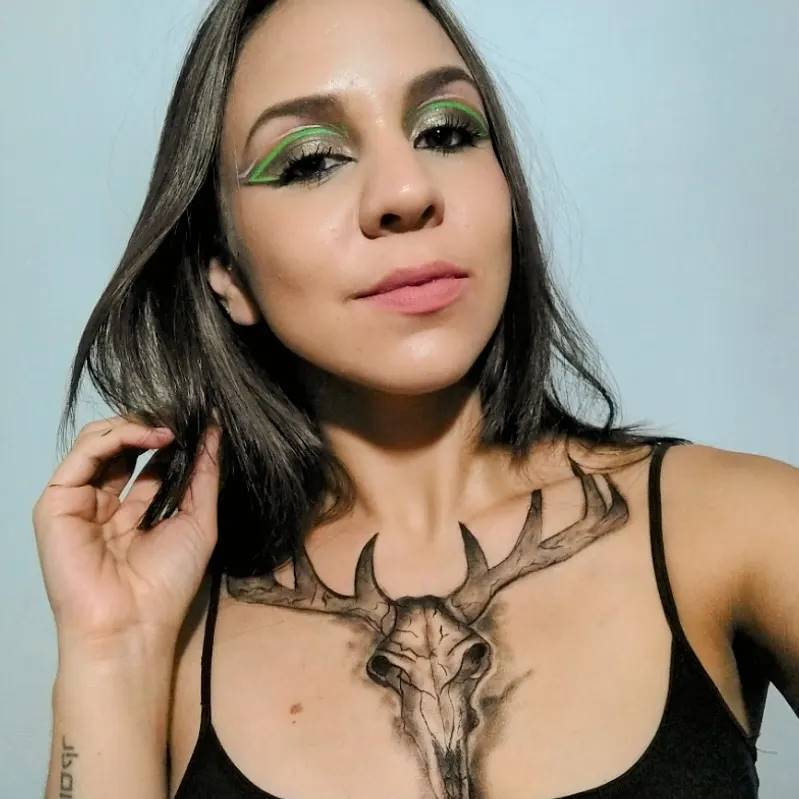 Deer Skull Tattoos For Women