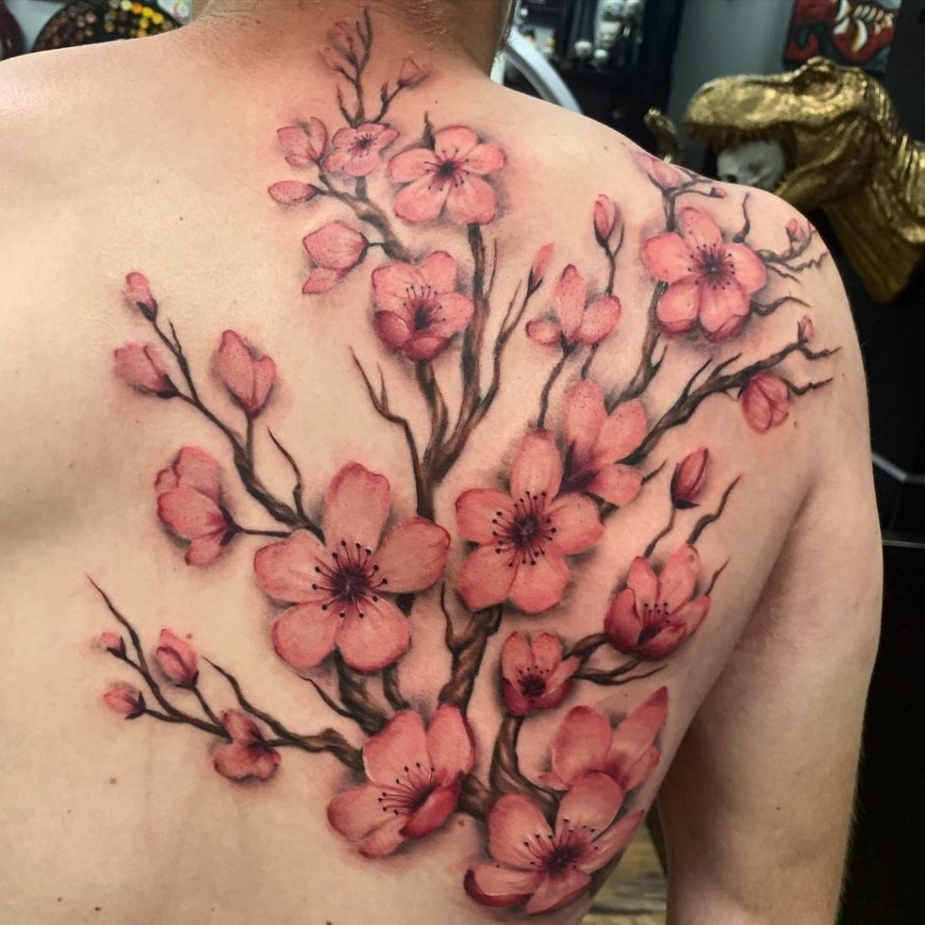 Detailed Cherry Blossom Tattoo Tattoo