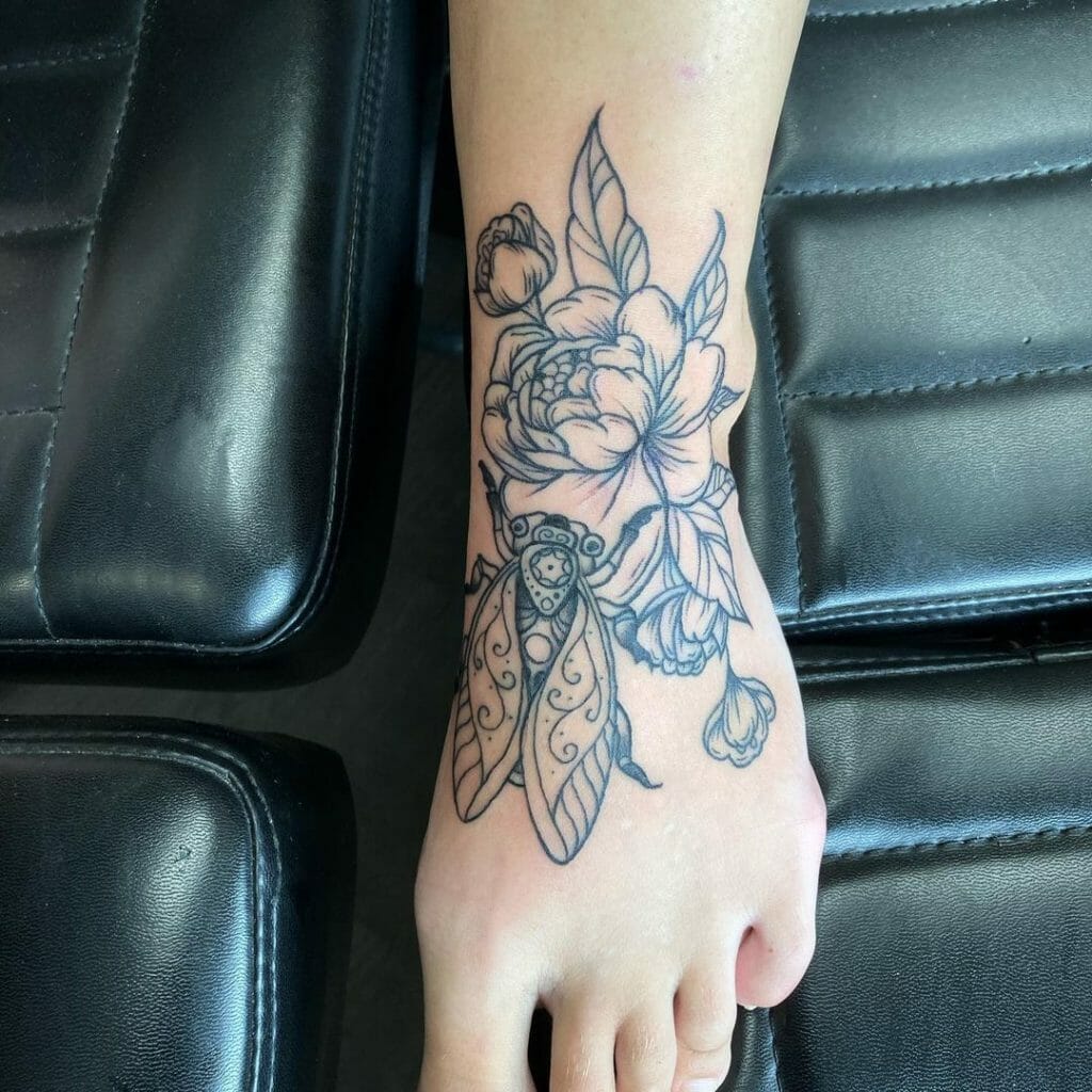 Detailed Foot Tattoo