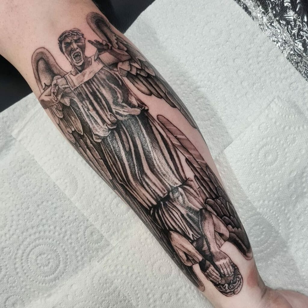 Doctor Who Weeping Angels Tattoo