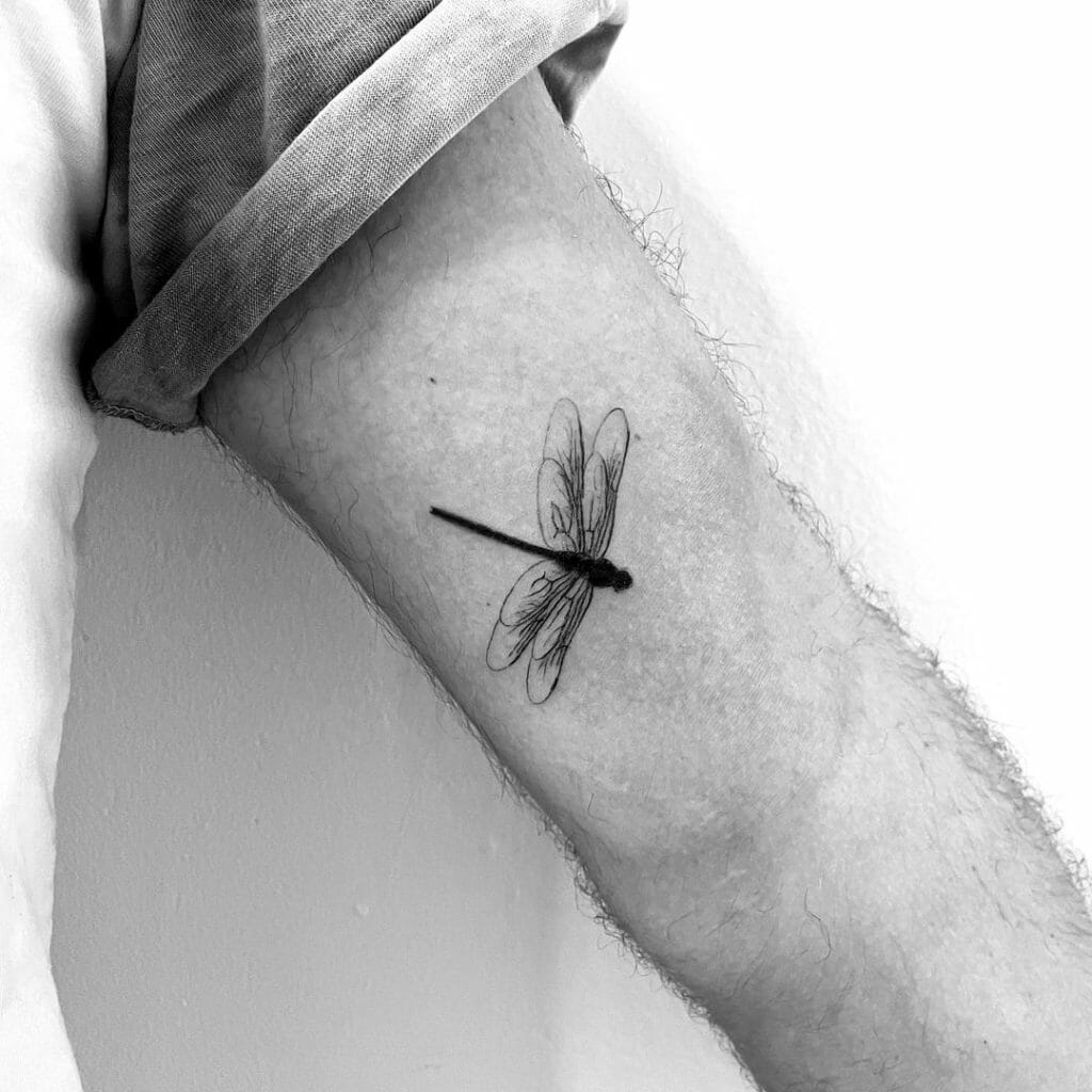 Dragonfly Tattoo Black and White