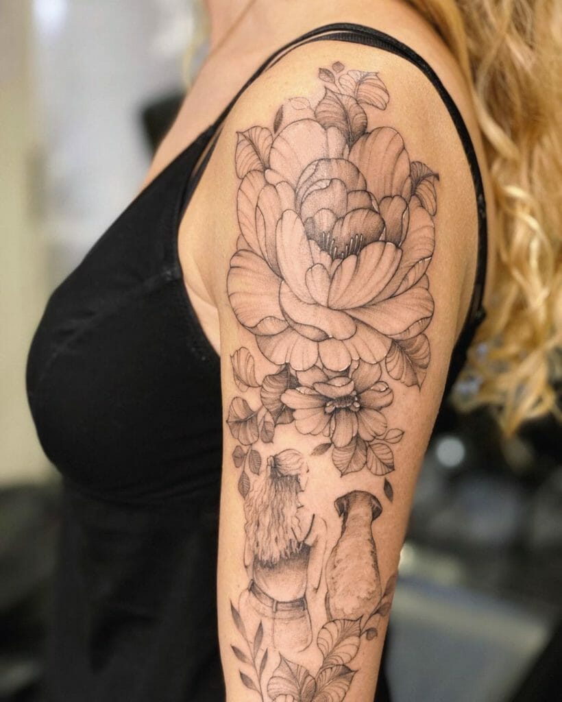 Dreamy Floral Sleeve Tattoo