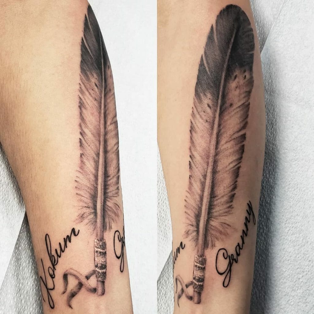 Eagle Feather Memorial Tattoo