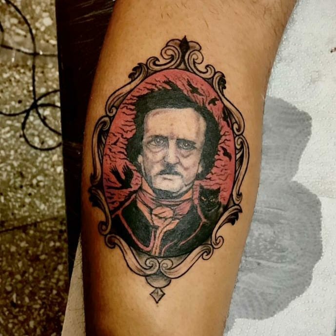 Edgar Allan Poe Portrait Tattoo