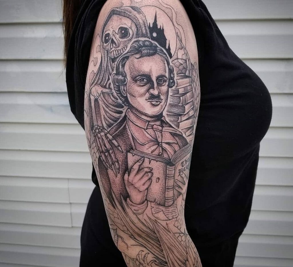 Edgar Allan Poe Tattoo Sleeve