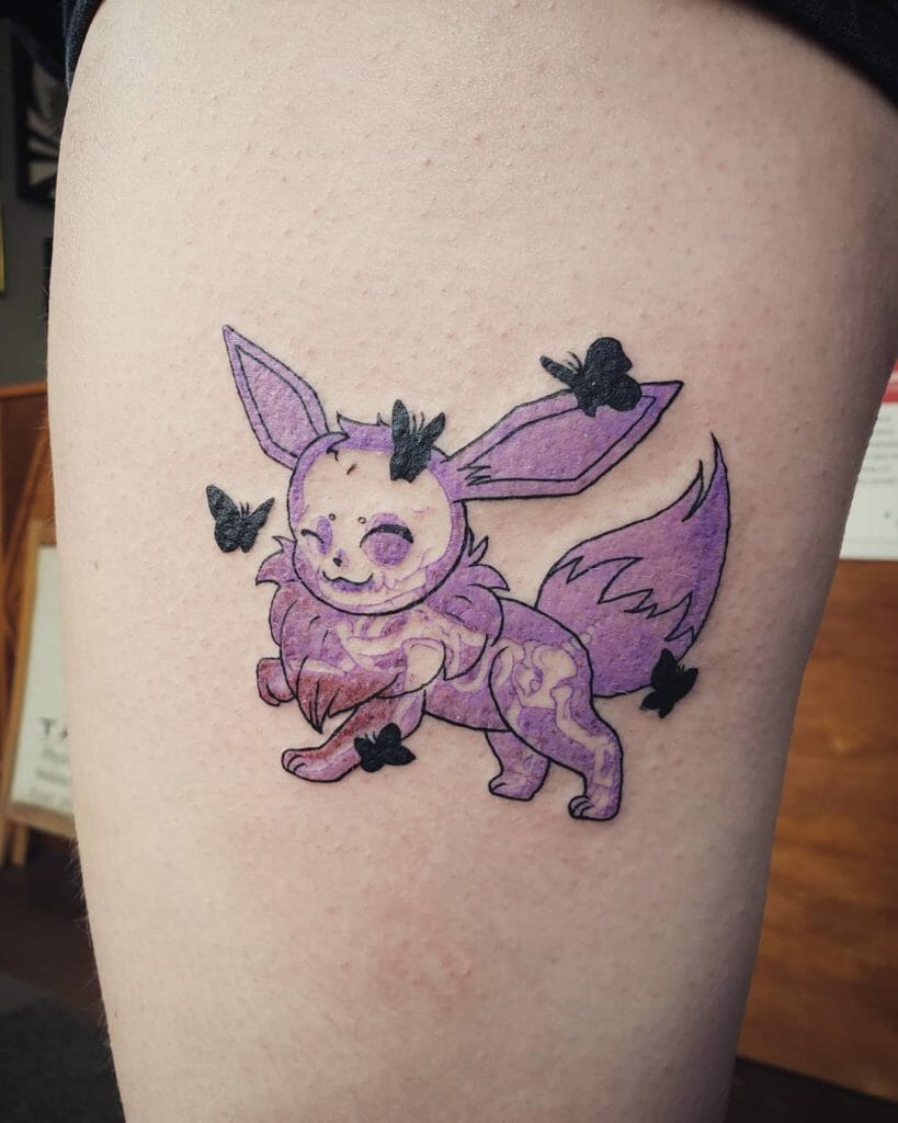 Eevee Purple Tattoo