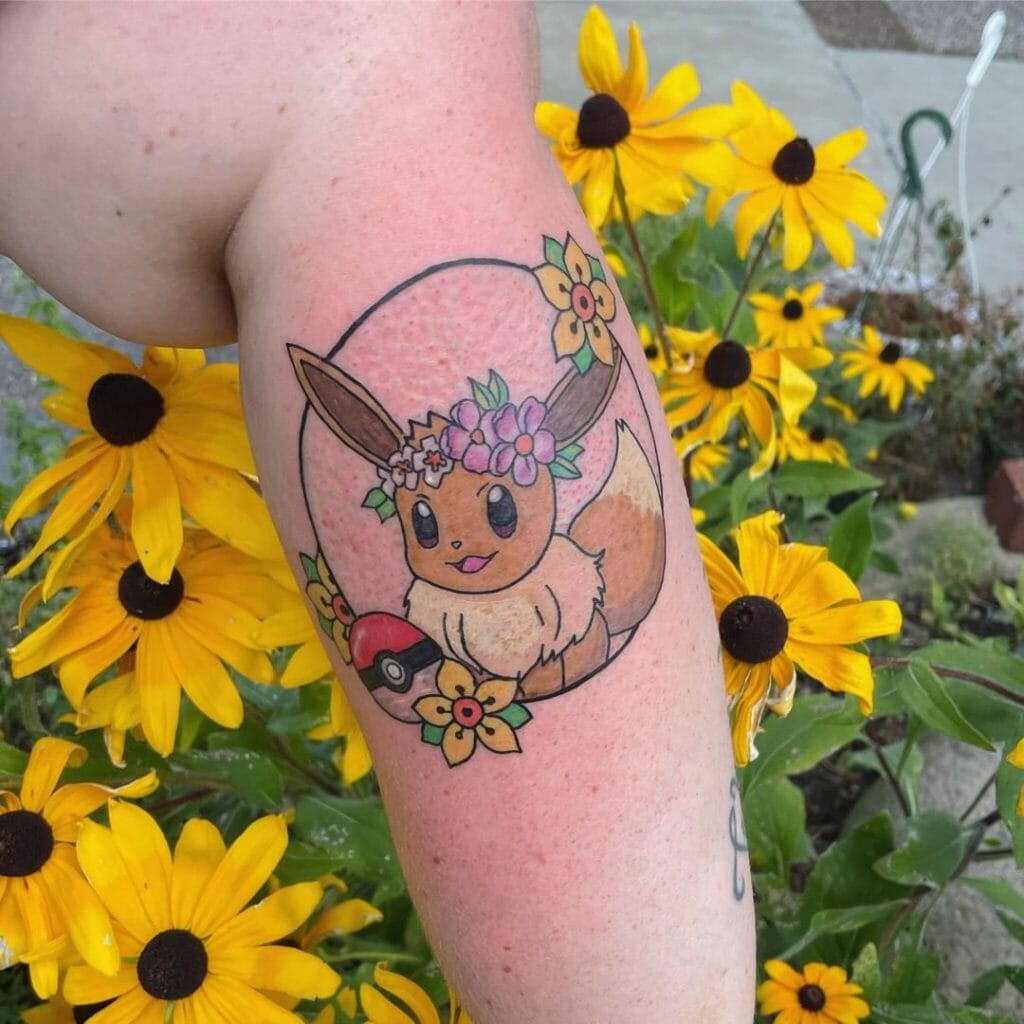 Eevee Tattoos For Your Calf
