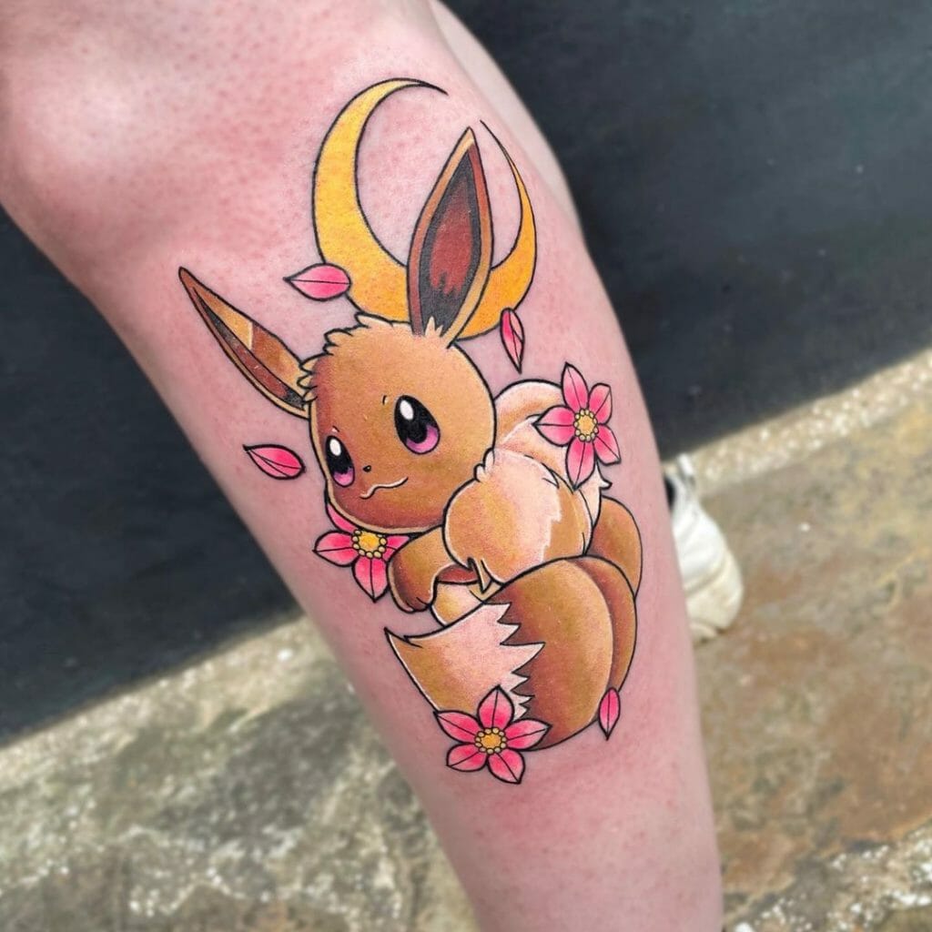 Eevee Tattoos With Florals