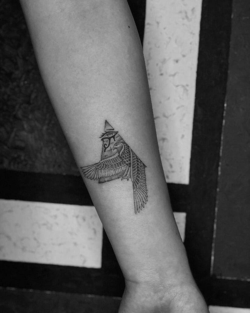 Egyptian Symbolic Falcon Tattoo