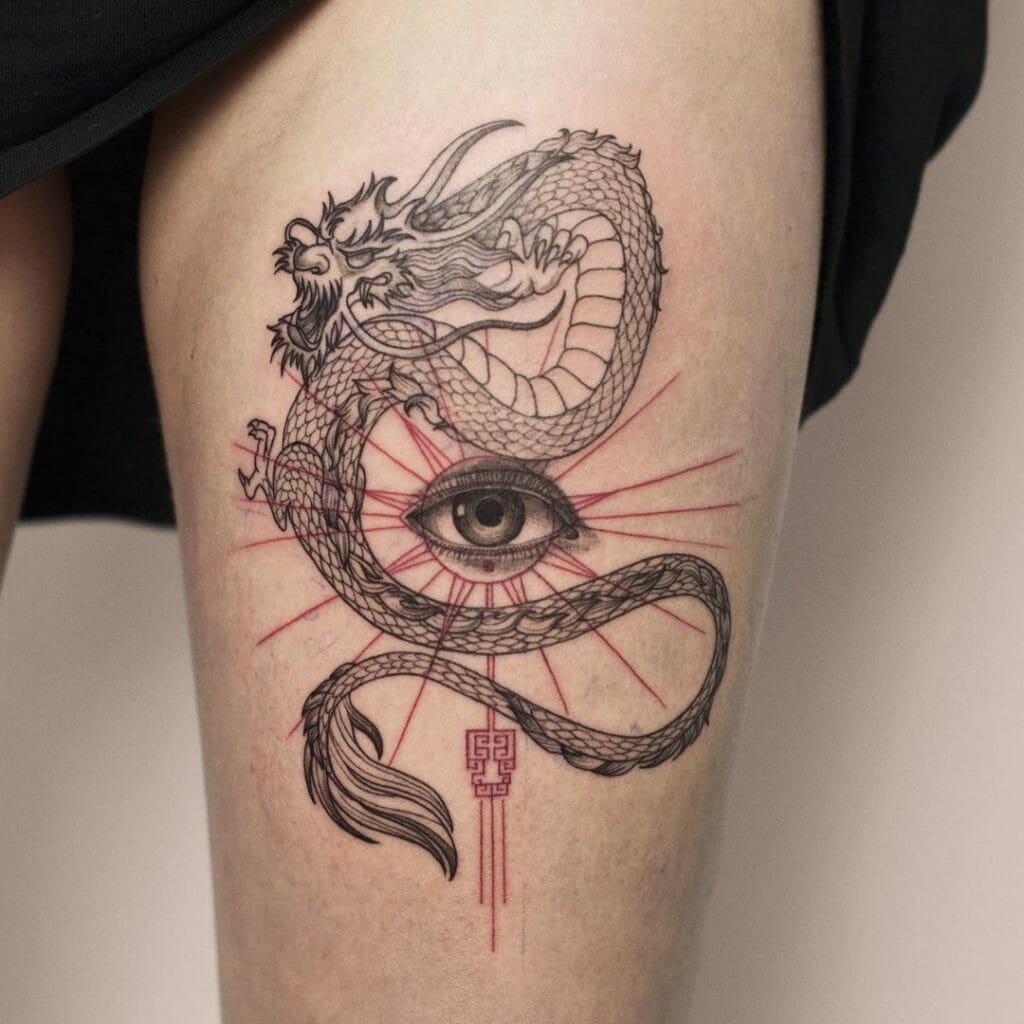 Enigmatic Dragon Arm Tattoo