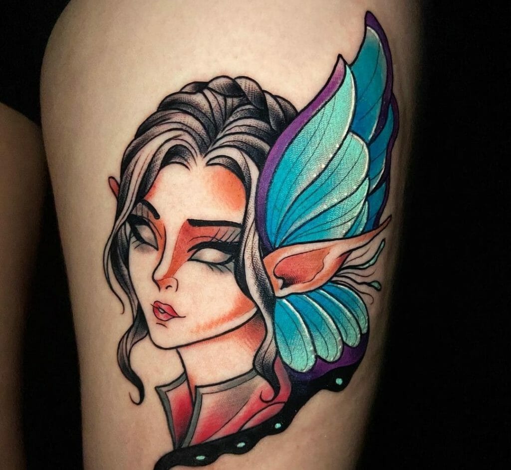 adorable fairy tattoo - Design of TattoosDesign of Tattoos