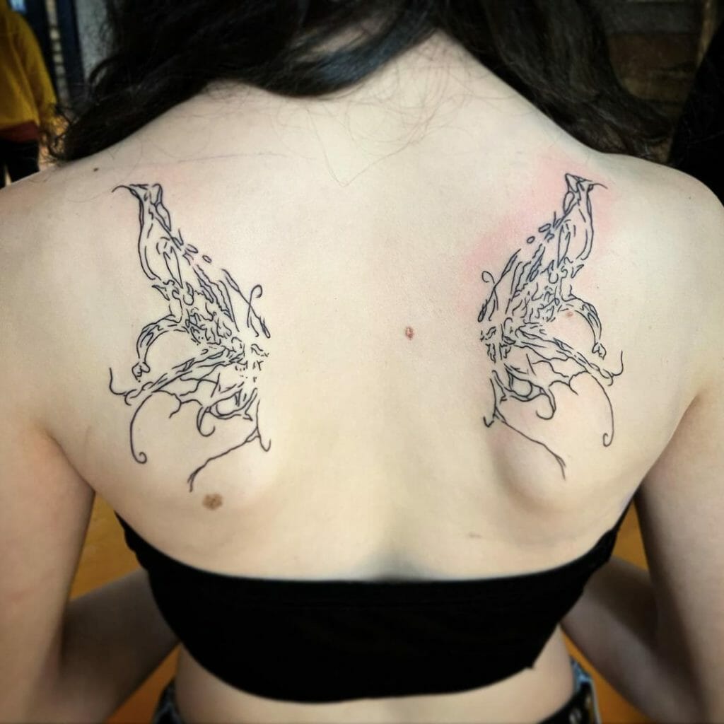 Fairy Wings Tattoo Design For Women