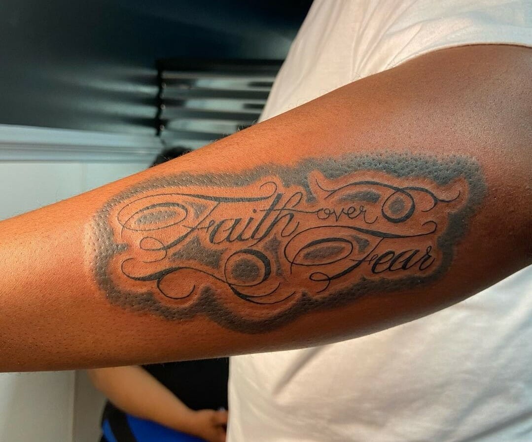 let your faith bigger than fear tattoo shoulderTikTok Search