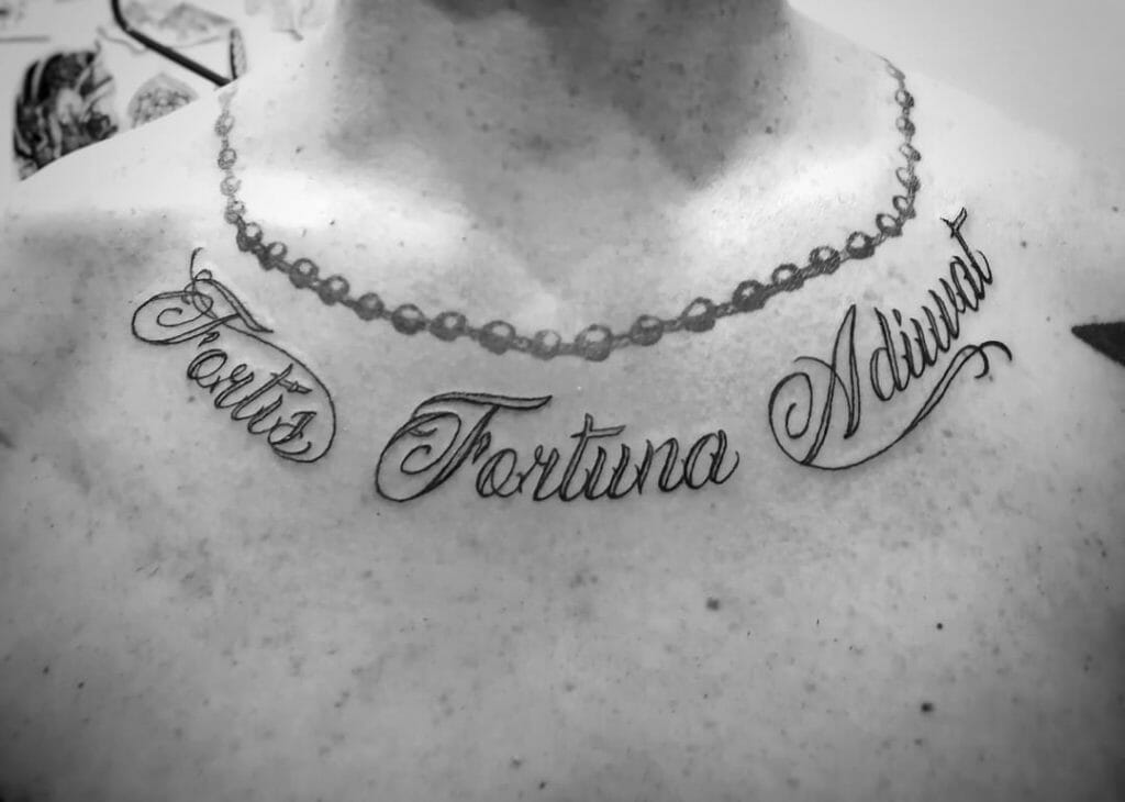 Fortis Fortuna Adiuvat Necklace Tattoo