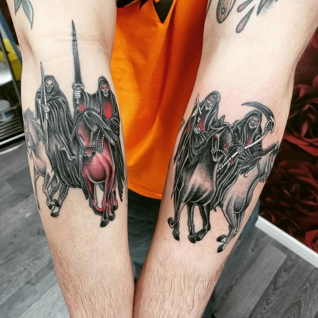Four Horsemen Tattoo On the Forearm
