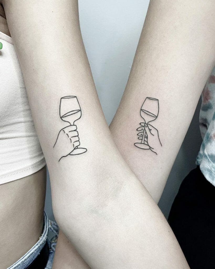 Fun Drinking Friendship Tattoo