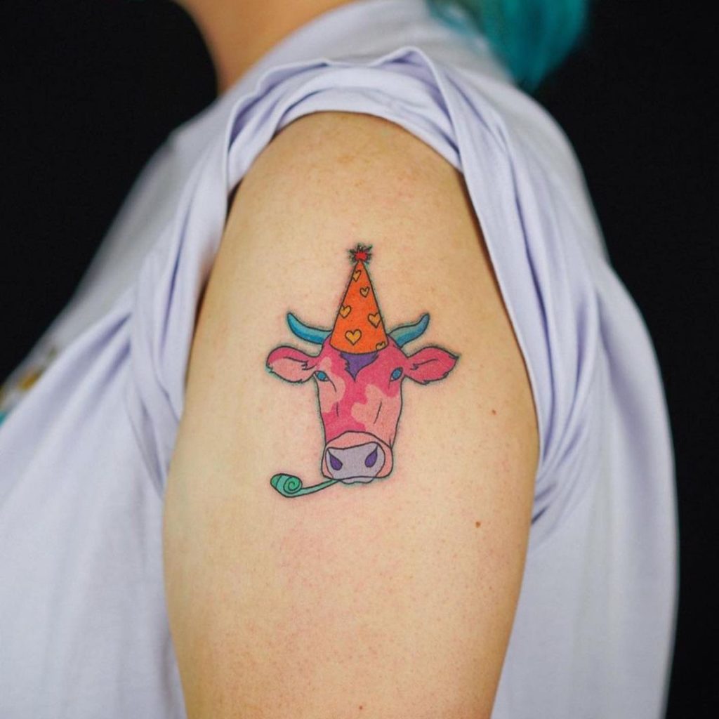 Funky Cow Tattoo Ideas