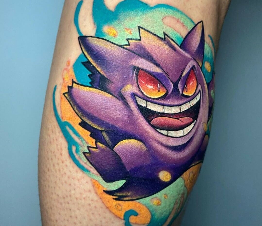 Tattoo uploaded by Meghan Short  pokemon gengar haunter gastly   Tattoodo