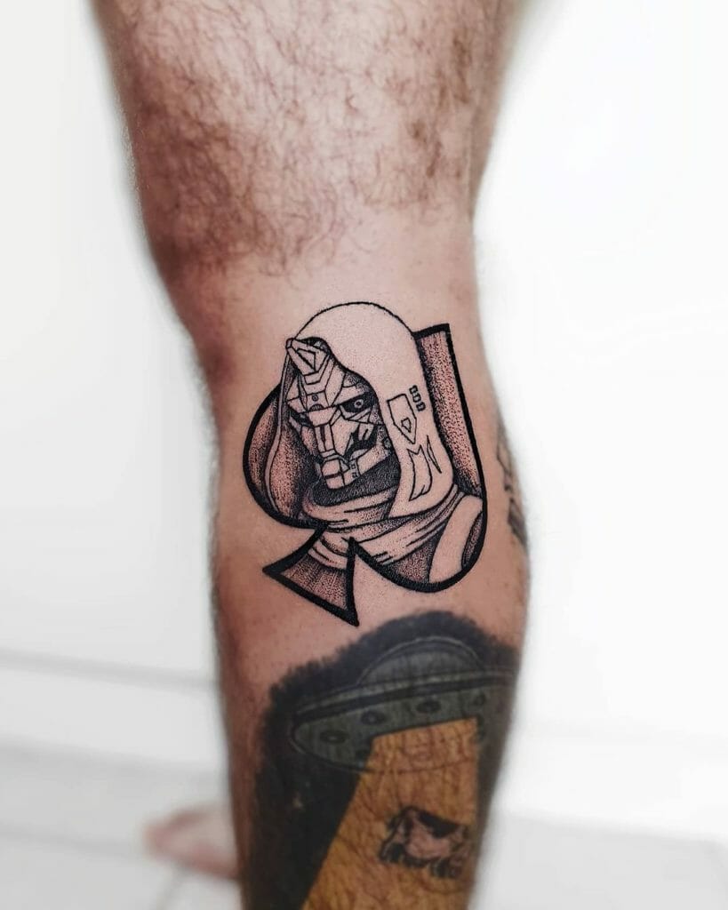 Gorgeous Ace Of Spades Cayde-6 Tattoo Design