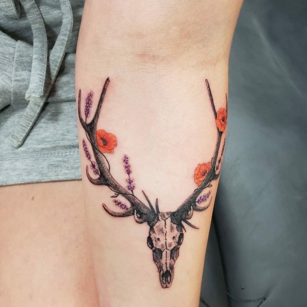 Gorgeous Elk Skull Tattoo Ideas