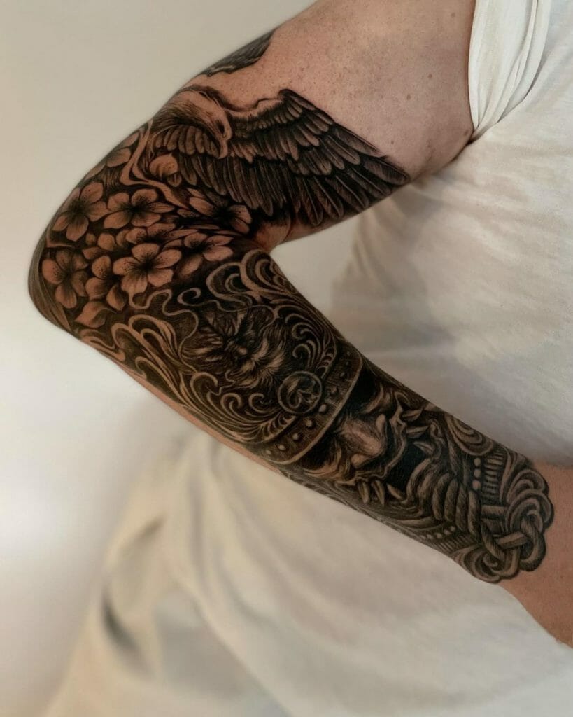 Half-Sleeve Dragon Tattoos For Men