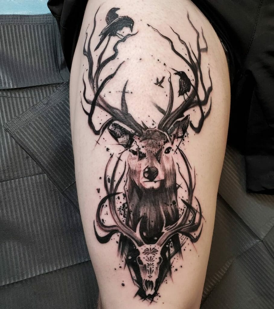 Intricate Elk Tattoo Ideas For Your Arm