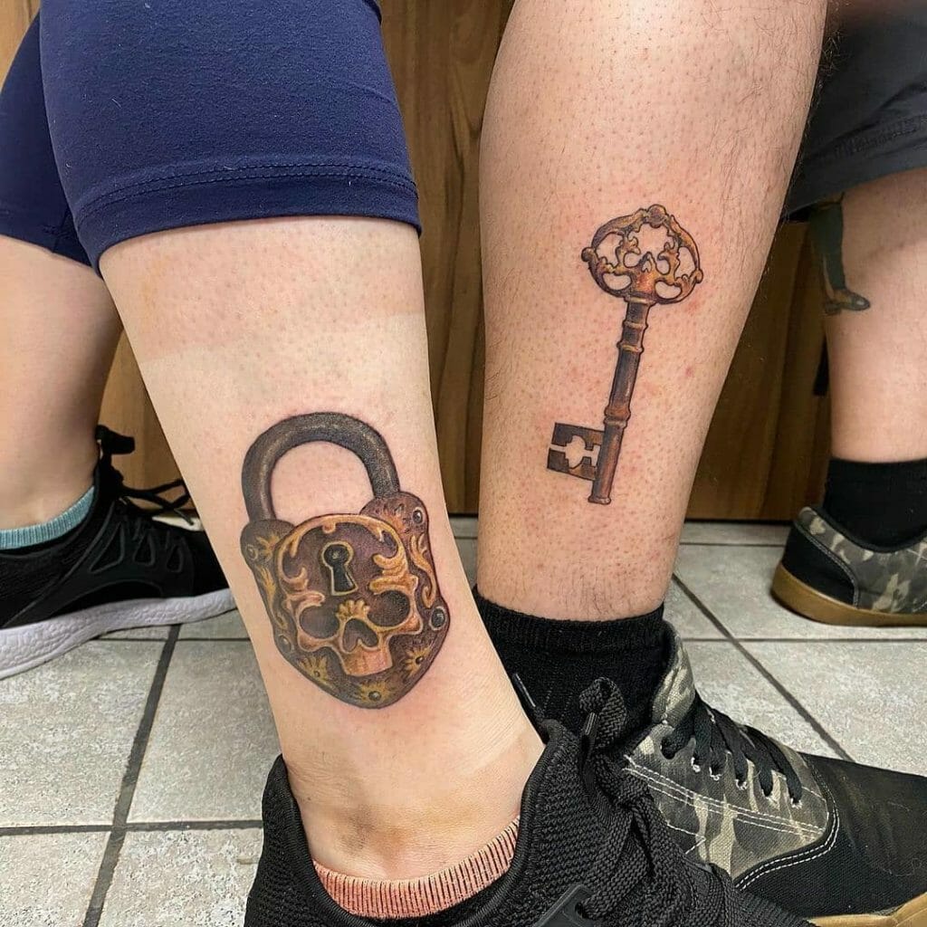 Lock And Key Friendship Tattoo