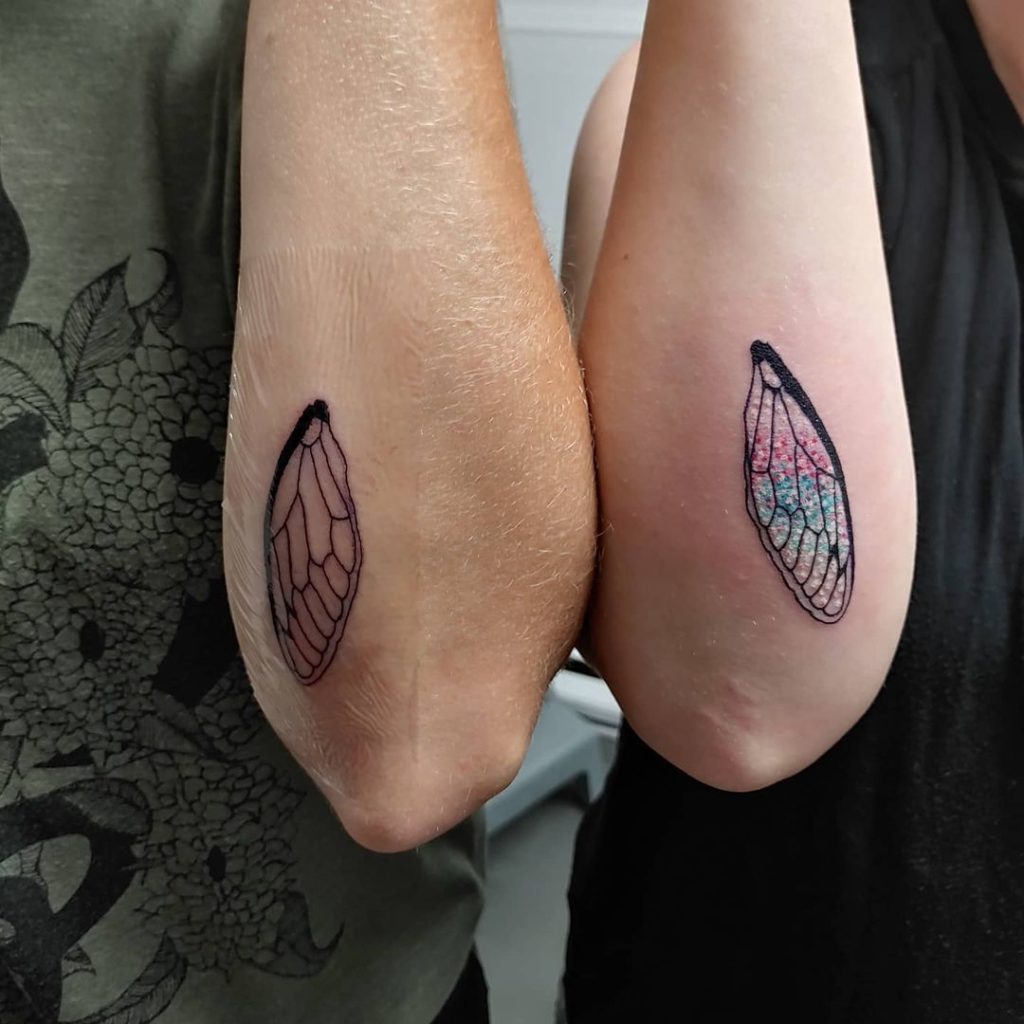 Matching Cicada Wings Tattoo