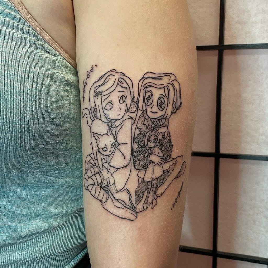 Meaningful Sketch Coraline Tattoo