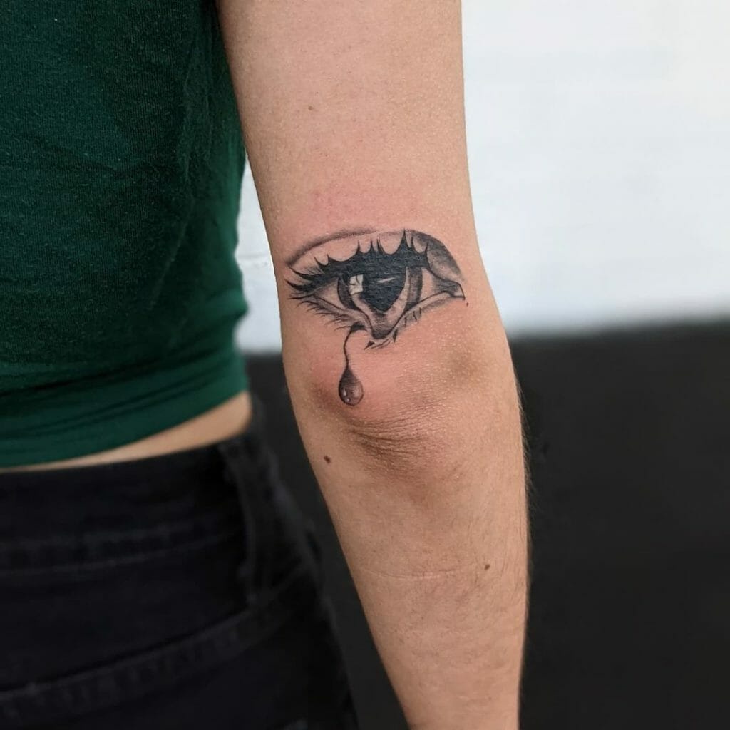 Melancholic Design For Crying Eye Tattoos