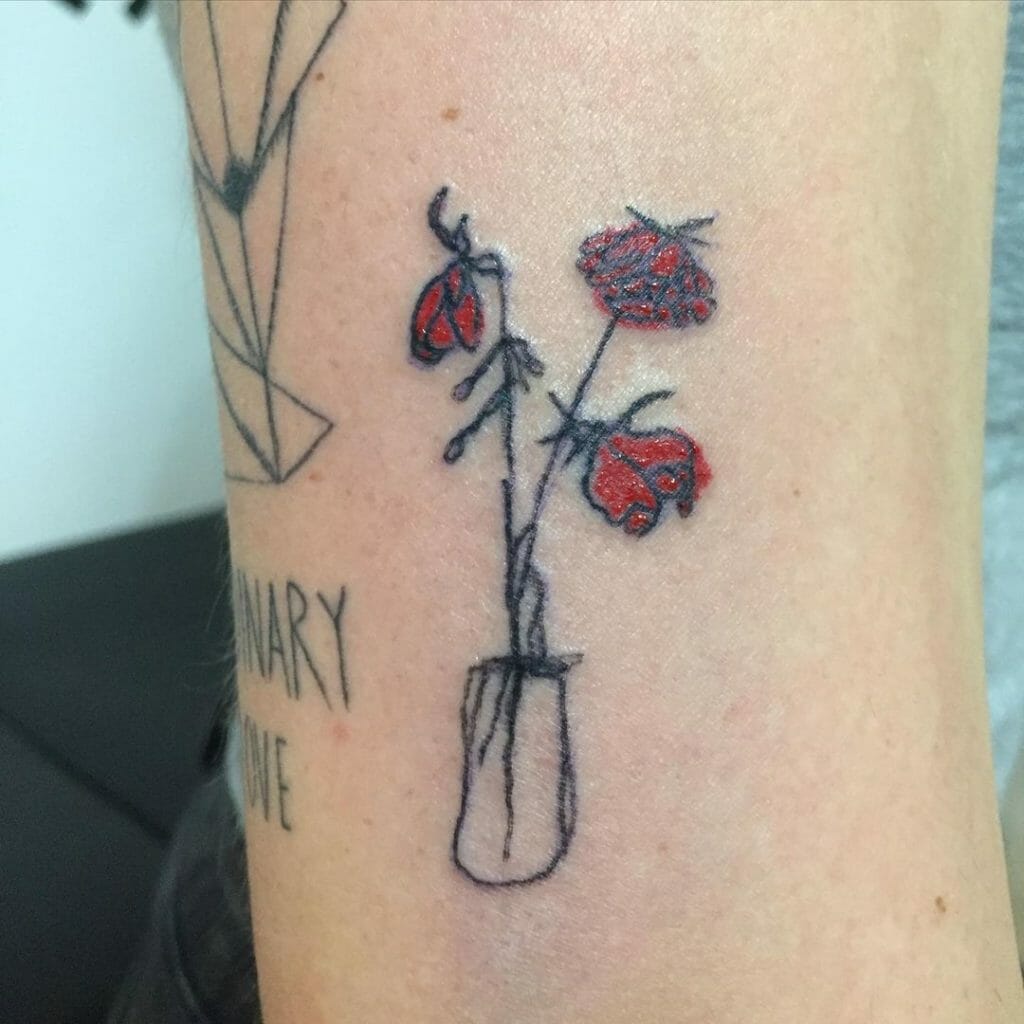 Minimal Dead Rose Tattoo Ideas