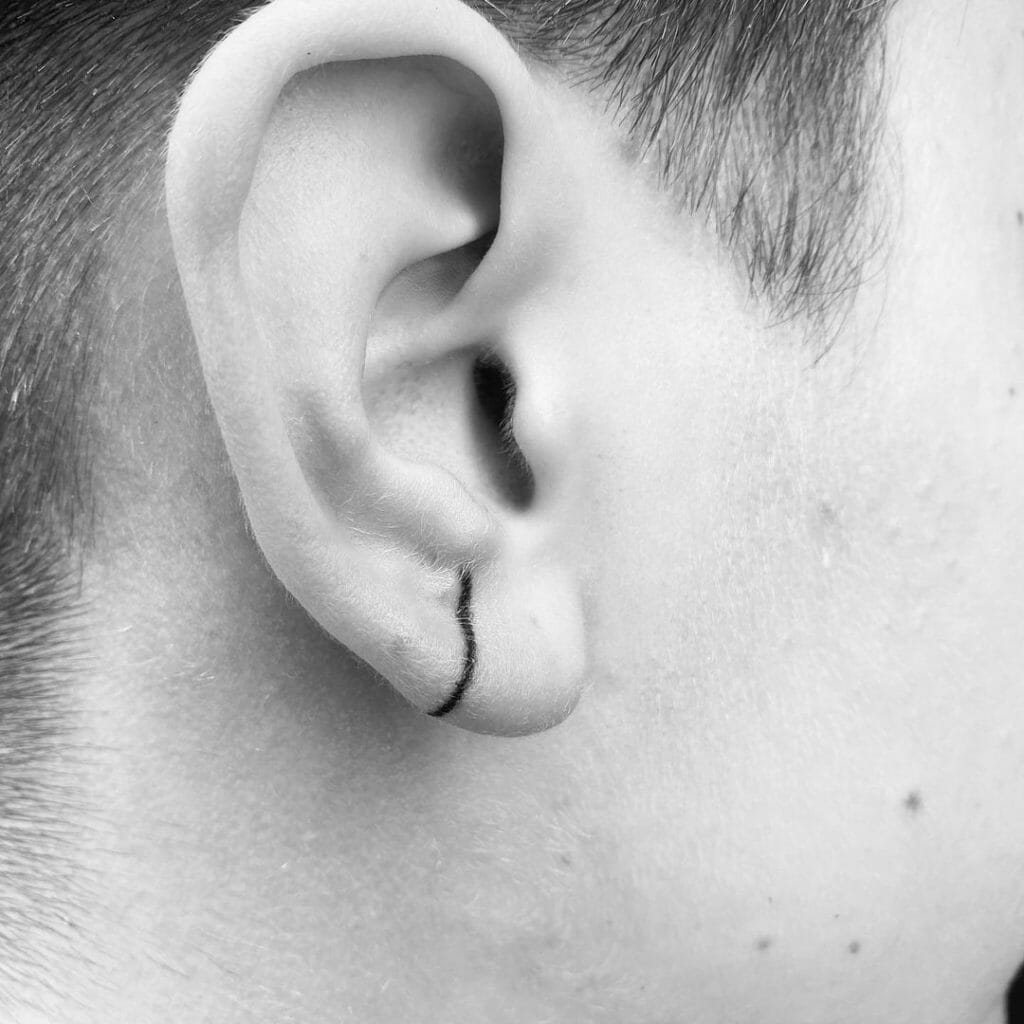 Minimal Ear Tattoos