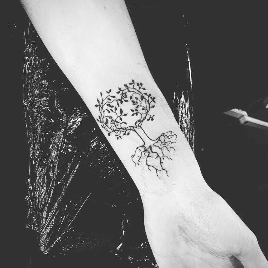 Minimal Tree Of Life Tattoo Designs
