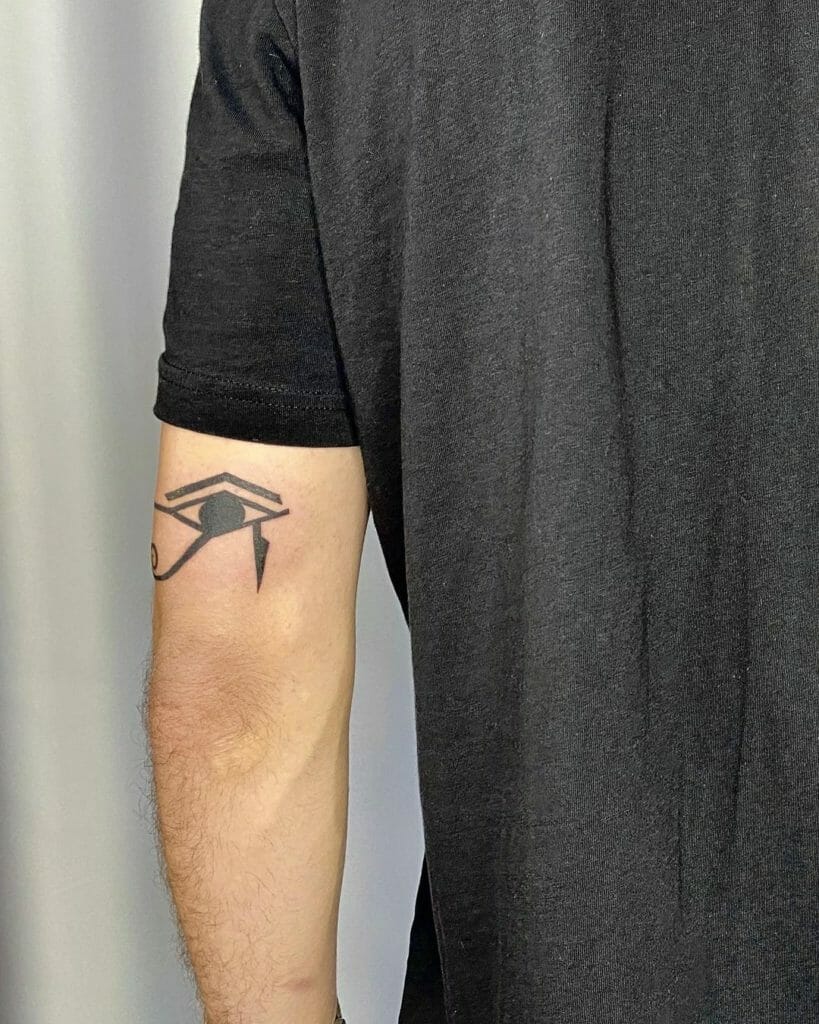 Minimalist Eye Of Ra Tattoo