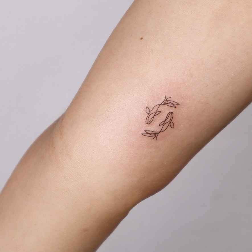 Minimalist Koi Tattoo