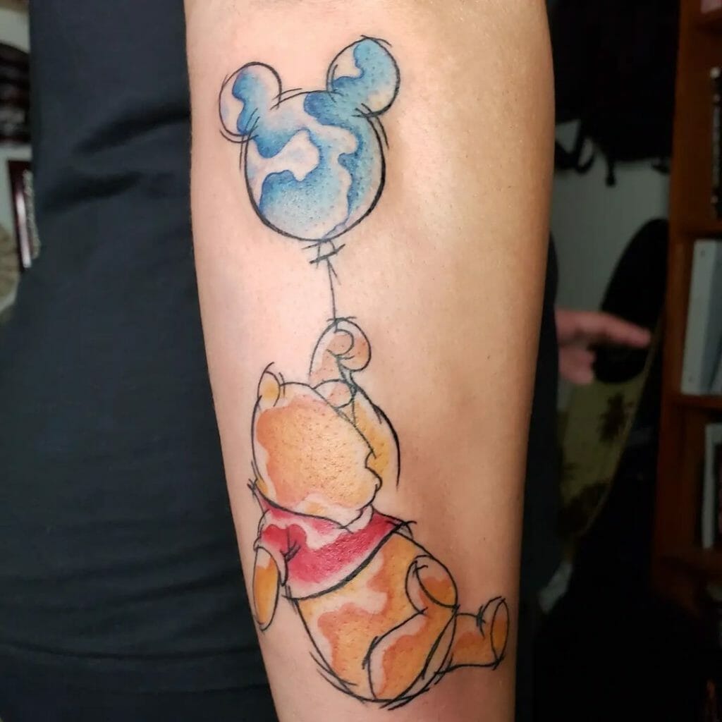 Minimalistic Winnie The Pooh Disney Tattoo Concept