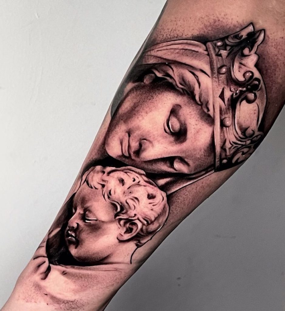 Mother And Baby Angel Tattoo