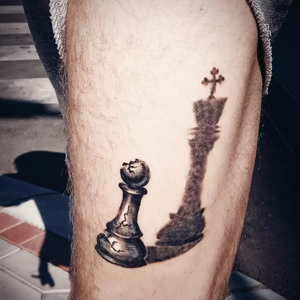 Mysterious Pawn King Tattoo