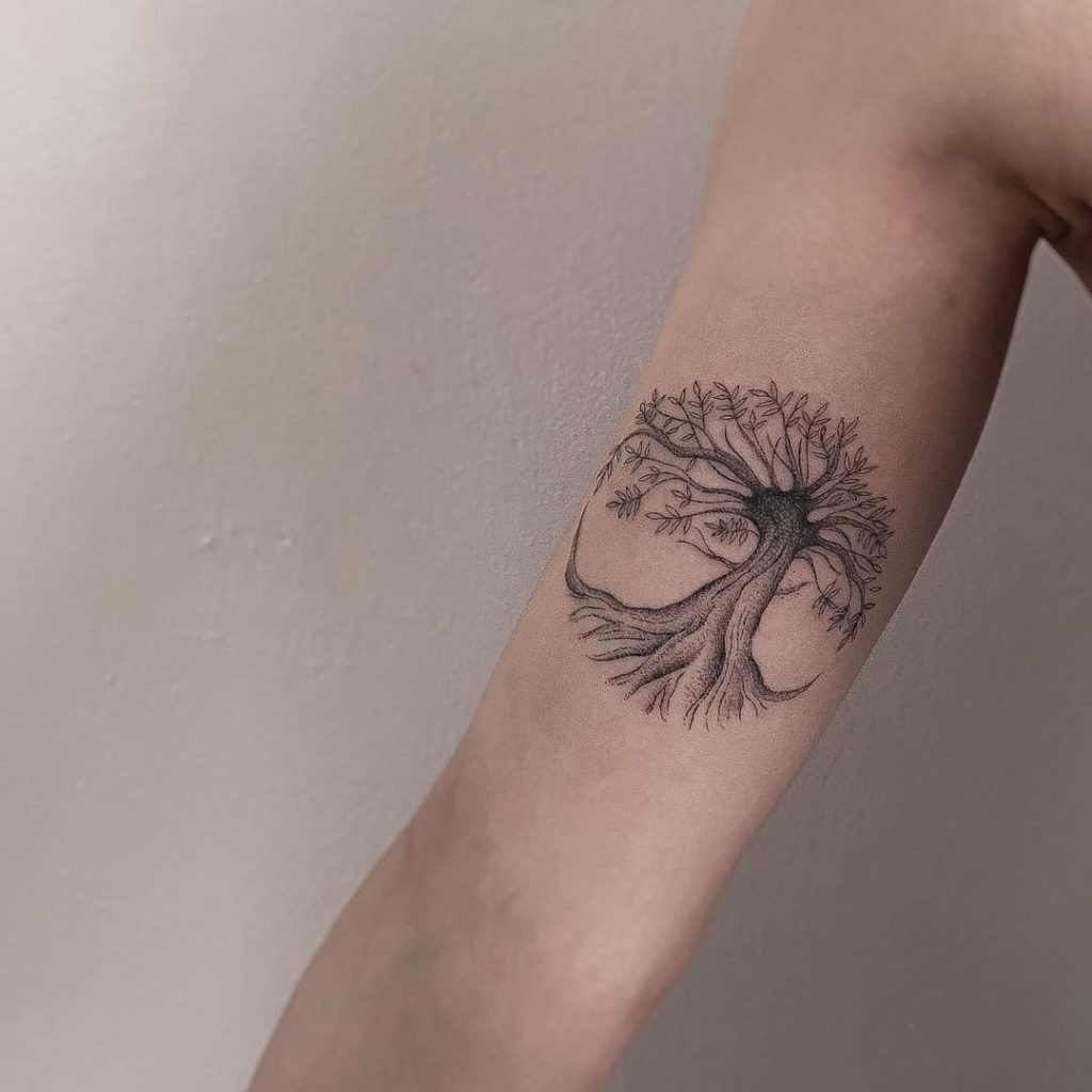 Nature Circle Tattoo