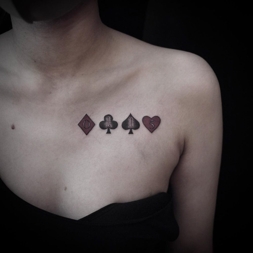 Number Clavicle Tattoo