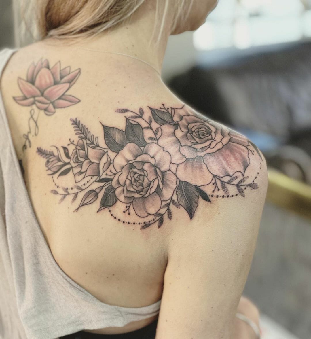 101 Best Flower Shoulder Tattoo Ideas You Have To See To Believe! - Outsons
