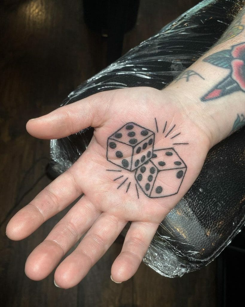 Palm Dice Tattoo Art For The Folks Who Make Their Own Luck