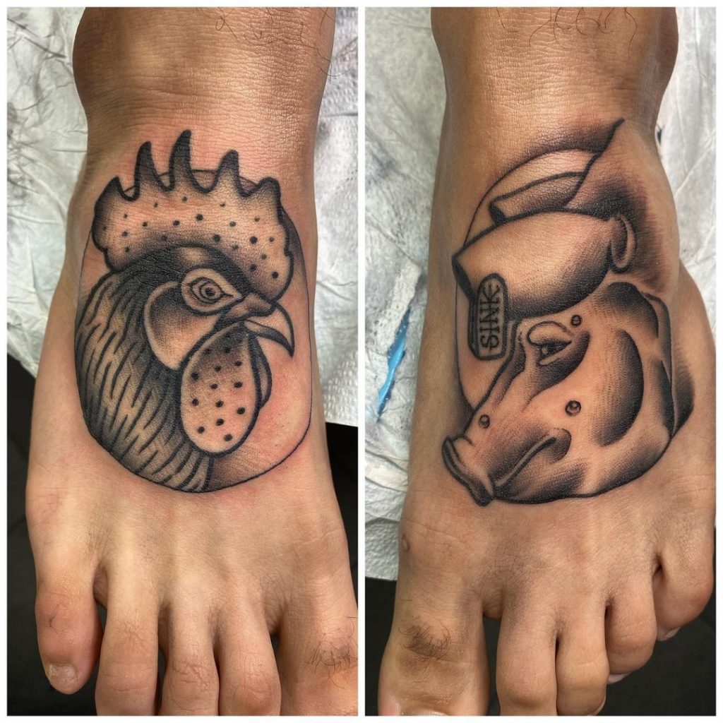 Pig And Chicken Tattoo