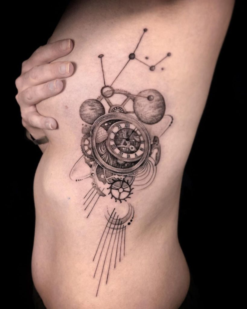Planetary Clockwork Tattoo