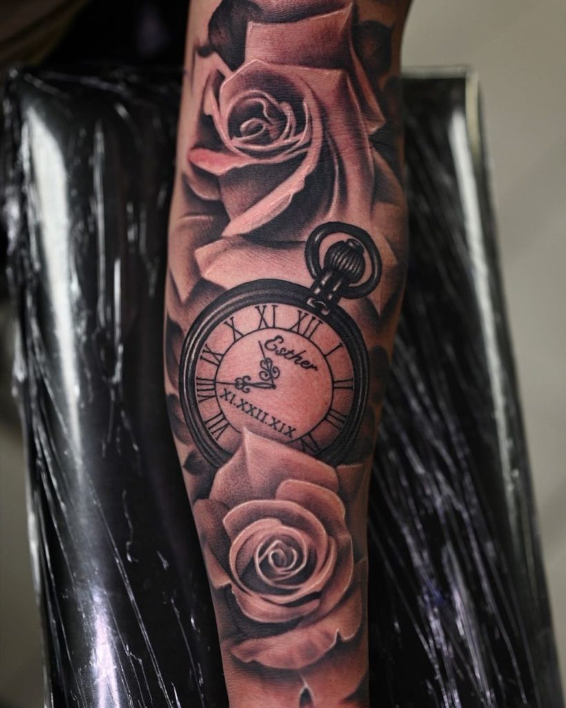 Pocket Watch Tattoo For Your Arm
