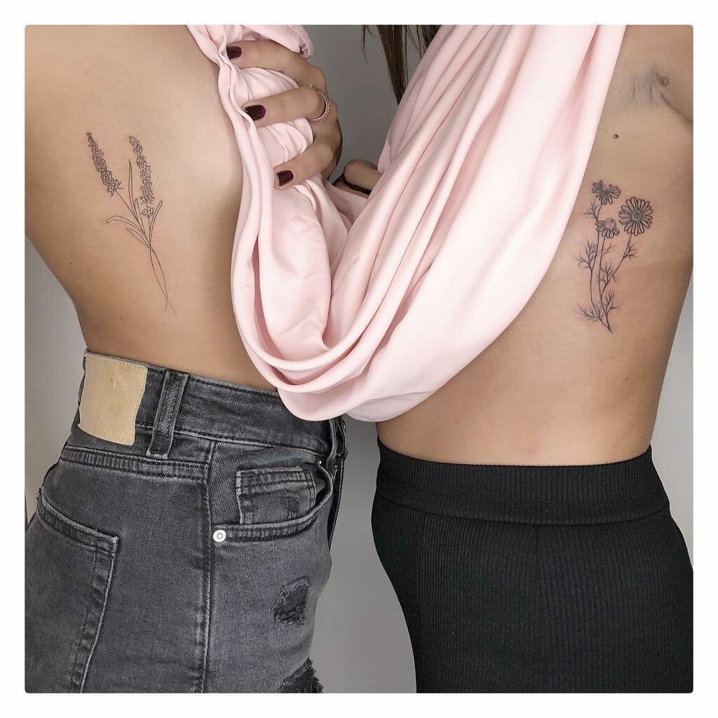 Pretty Flowers Friendship Tattoo