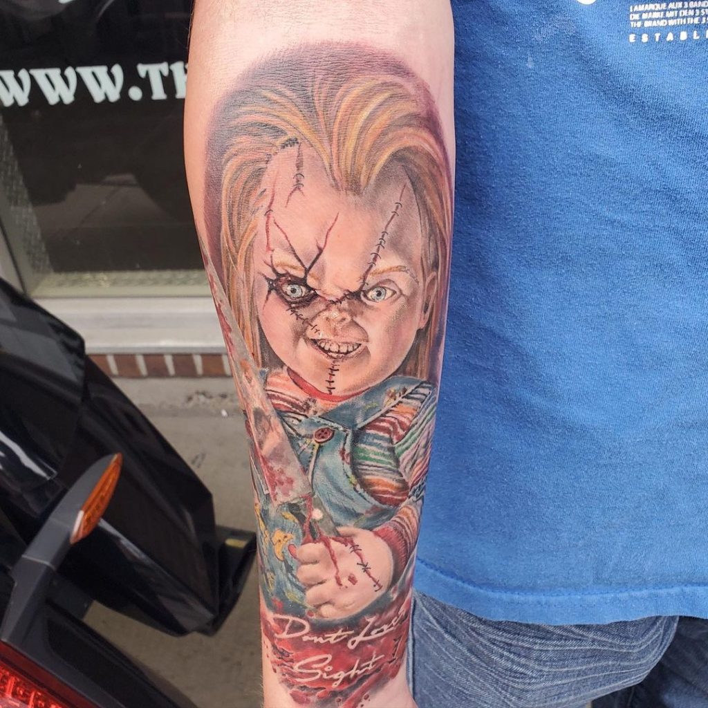 Realistic Chucky Tattoo